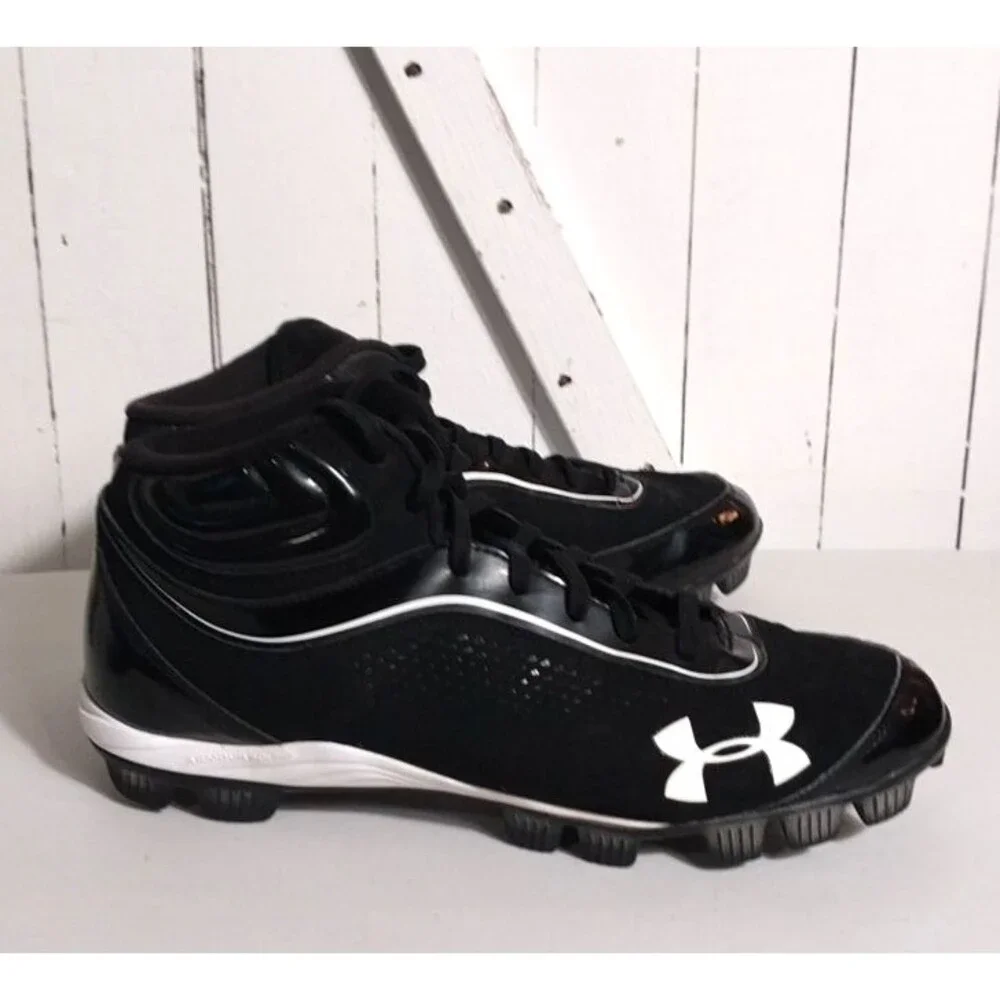Under Armor Black Baseball Cleats, Men's Size 11.5 Med